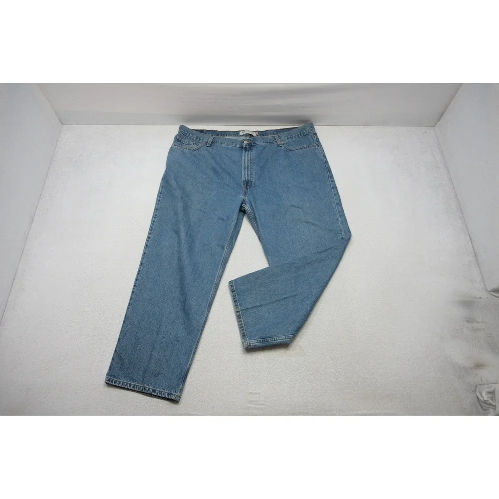 Levis 550 Relaxed Fit Jeans Mens 48x29 Blue Medium Wash Straight Leg Excellent